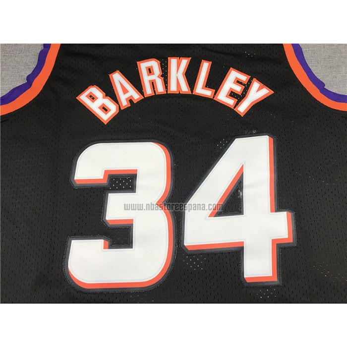 Camiseta Phoenix Suns Charles Barkley NO 34 Mitchell & Ness 1992-93 Negro
